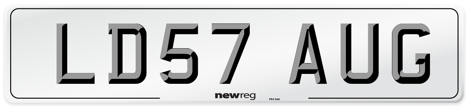 LD57 AUG Number Plate from New Reg